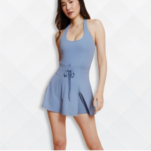 POPFLEX | Dresses | Nwt Blogilates Game Set Match Halter Active Dress ...
